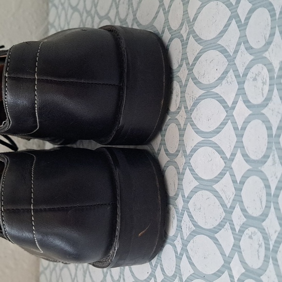 Men's Saks Fifth Avenue Solid Black Leather Oxford Split Toe Dress Shoe Size 9 - Picture 3 of 8